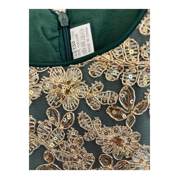 NEW Girls Sequin and Toile Party Pagent Formal Maxi Taffeta Bow Dress - Picture 4 of 6